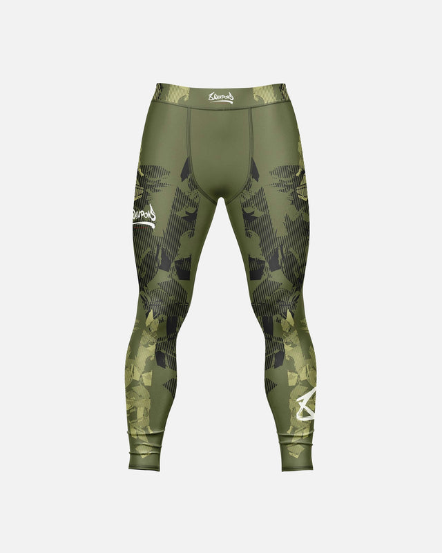 Pantaloni scurți de compresie 8 WEAPONS Hit 2.0 – Verde măsliniu/Negru
