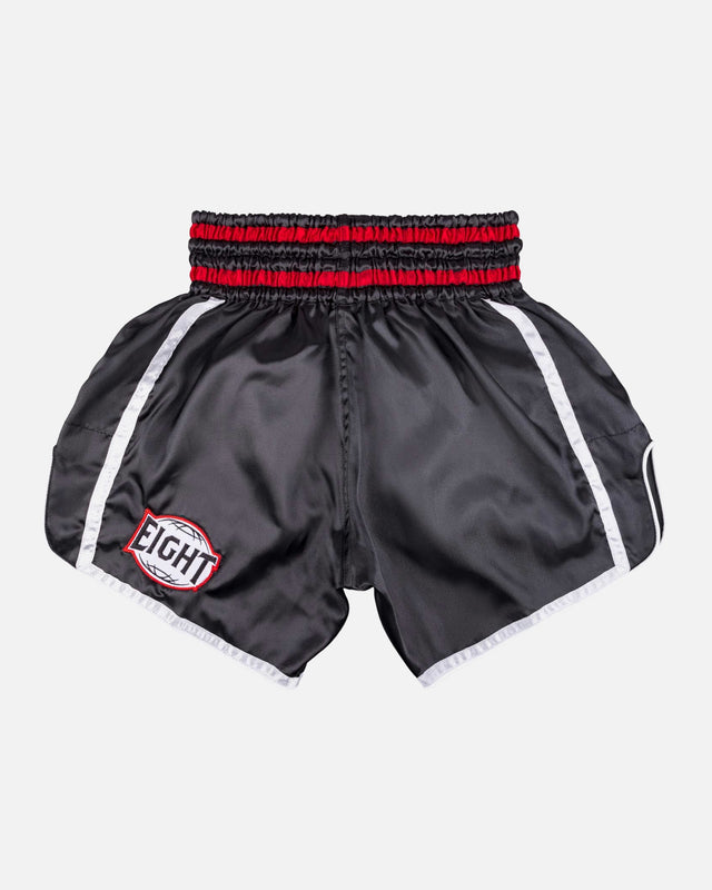 Spodenki Muay Thai 8 WEAPONS Bangkok – Czarne/Białe
