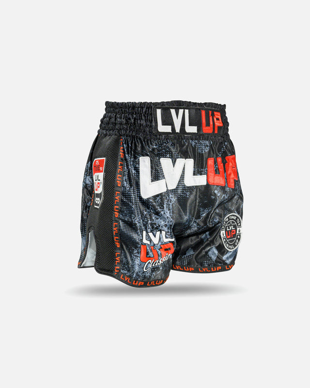 Calções de Muay Thai LVL UP Stadium – Preto