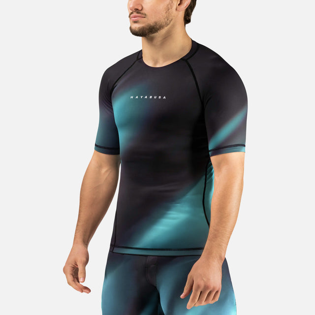 Hayabusa Rashguard Apex Nova Korte ærmer - Turquoise