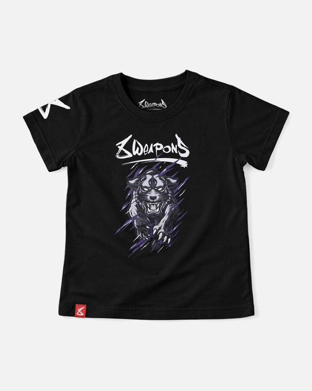 8 WEAPONS T-Shirt Beastial Panther - Sort/Lilla