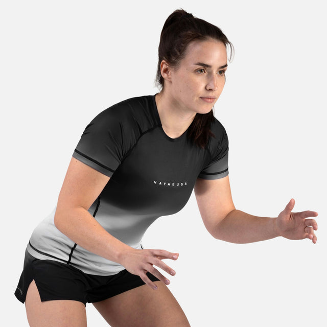 Rashguard Hayabusa Apex Nova Courtes Manches Femme – Gris