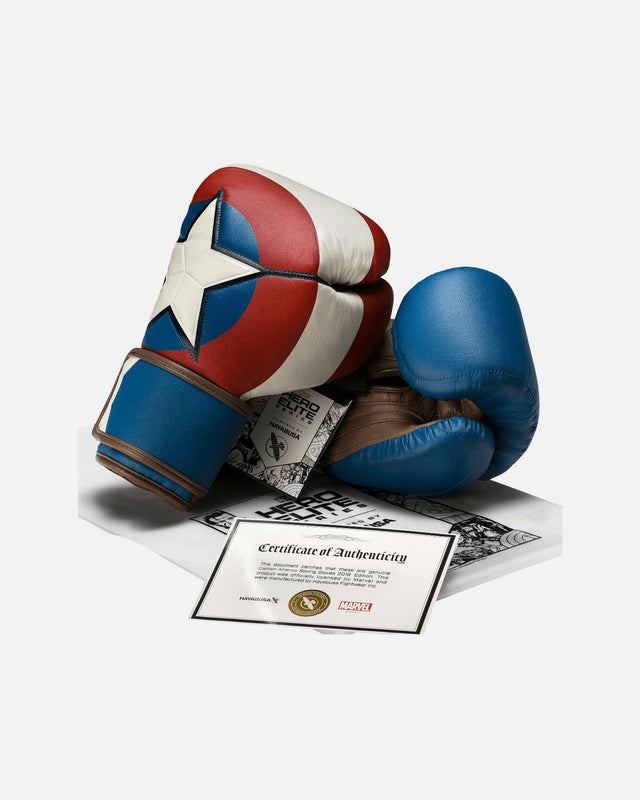 Mănuși de box Hayabusa x Marvel Captain America – Roșu/Alb/Albastru