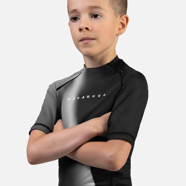 Hayabusa Rashguard Apex Nova Krátký rukáv Dětské - Černé