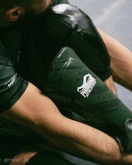 Caneleiras Phantom Athletics Camo Tiger – Verde militar