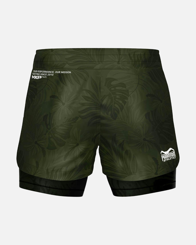 Pantaloncini MMA Phantom Athletics Fusion 2in1 Jungle – Verde