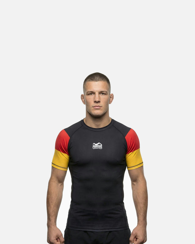 Phantom Athletics Rashguard Germany Korte ærmer - Sort/Rød/Guld