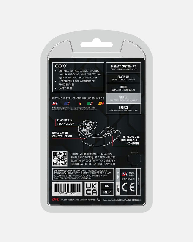 Proteză dentară OPRO Silver – Negru/Roșu