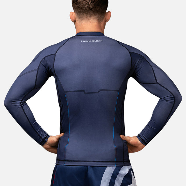 Rashguard Marvel Capitan America Maniche Lunghe – Blu