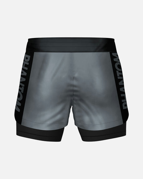 Phantom Athletics Compressie Shorts Fusion 2in1 Apex - Grijs