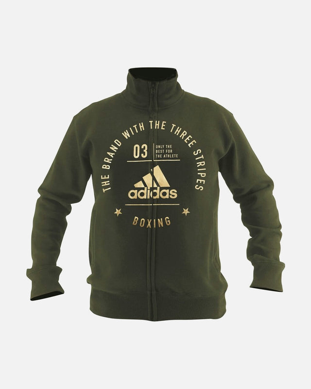 Adidas Community Boxing träningsjacka – Grön/Guld