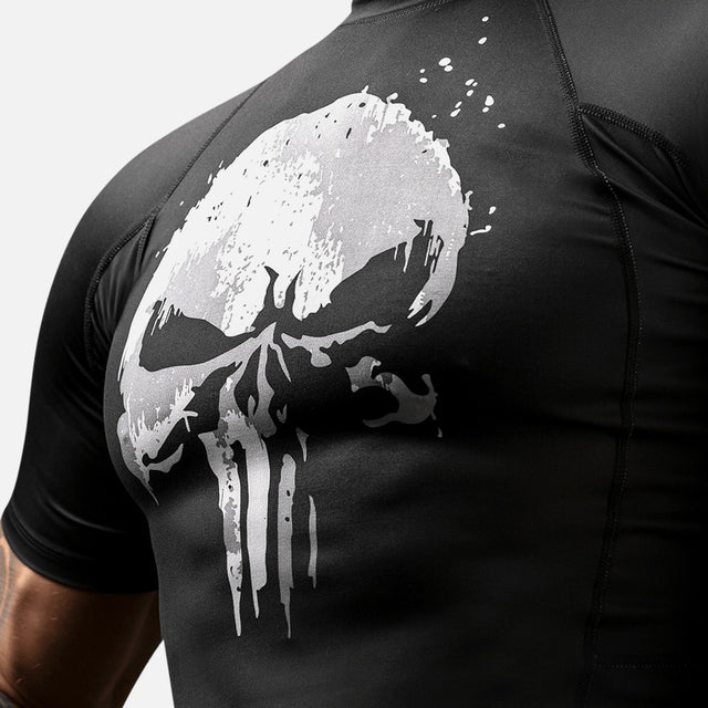 Hayabusa x Marvel Rashguard The Punisher Korte ærmer - Sort