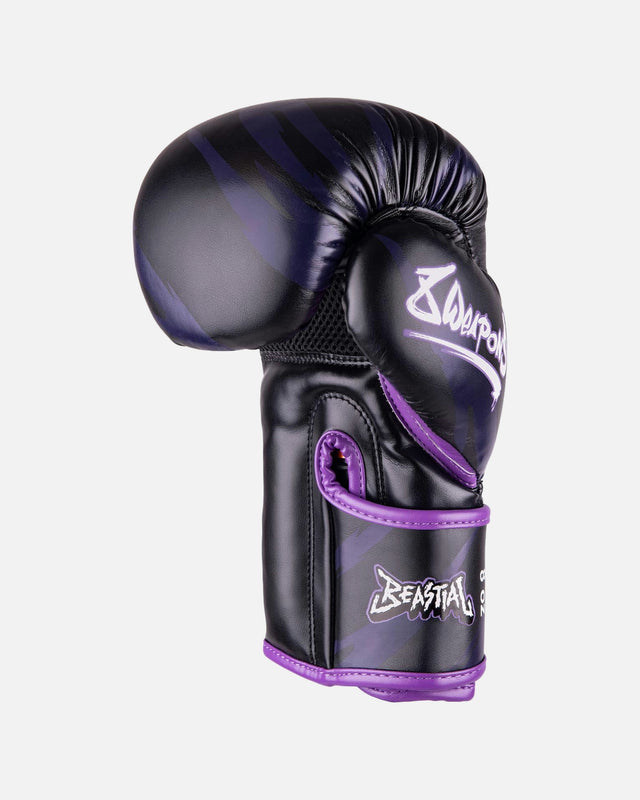 Guantes de boxeo 8 WEAPONS Beastial Panther Niños – Negro/Púrpura