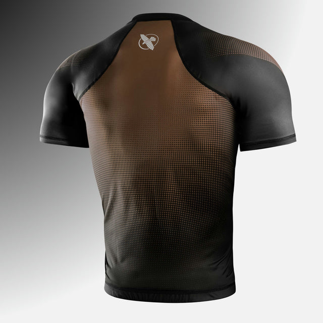 Hayabusa Rashguard Pro Ranked Kurzarm – Braun