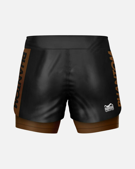 Calções de compressão Phantom Athletics Fusion-R 2in1 Ranked – Castanho