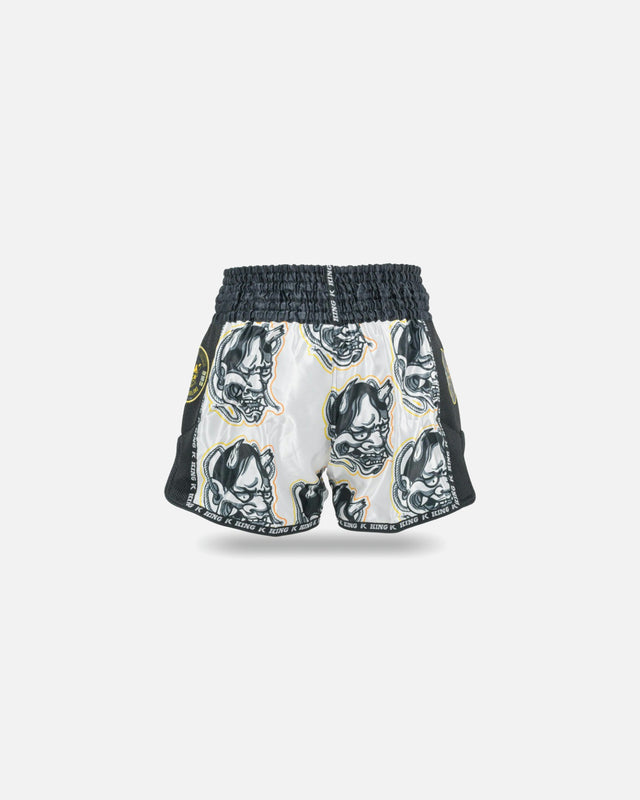 Shorts de Muay Thai King Pro Boxing Demon – Blanc