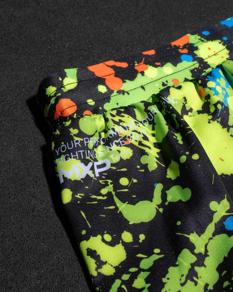 Calções de MMA Phantom Athletics Fusion Splatter – Preto/Neon Amarelo