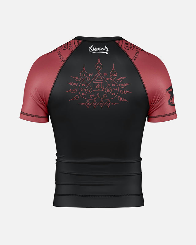 8 WEAPONS Rashguard 8 Ways Yant 2.0 - Svart/Bordeaux