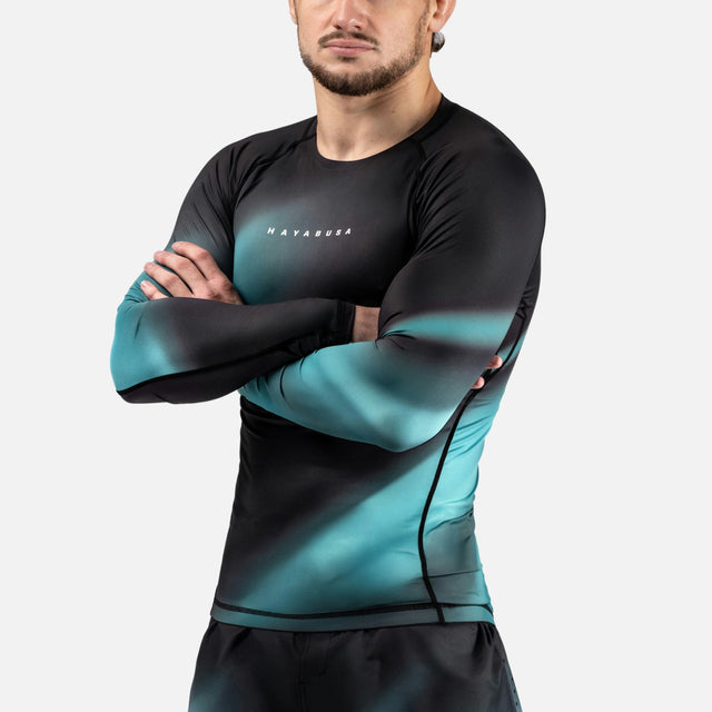 Rashguard Hayabusa Apex Nova Mangas Compridas – Turquesa