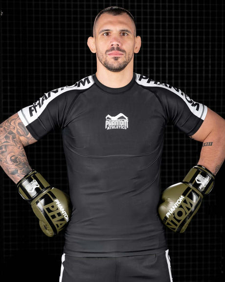 Phantom Athletics Rashguard EVO Apex Kurzarm – Schwarz