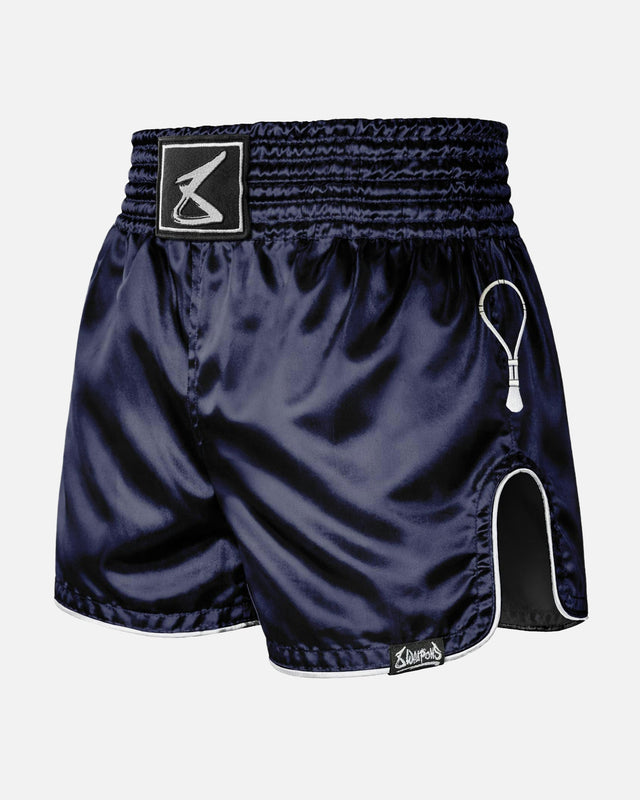 Spodenki Muay Thai 8 WEAPONS Mongkol – Granatowy/Biały