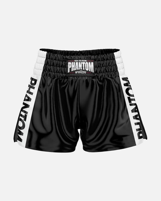 Muay Thai trenky Phantom Athletics Apex – Černé/Bílé