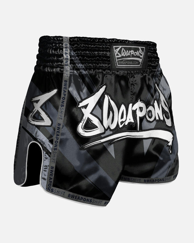 Muay Thai trenky 8 WEAPONS Shift – Matně černé