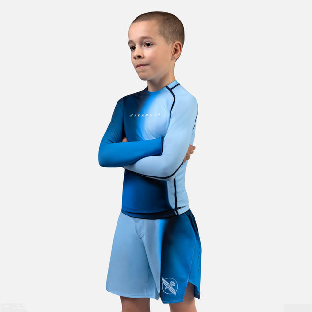 Hayabusa MMA-Shorts Apex Nova Kinder – Blau