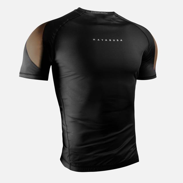 Hayabusa Rashguard Pro Ranked Kurzarm – Braun