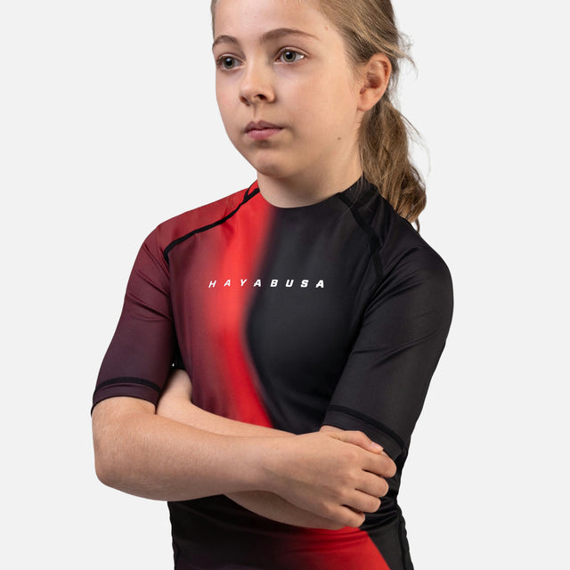 Hayabusa Rashguard Apex Nova Short Sleeves Kids – Red