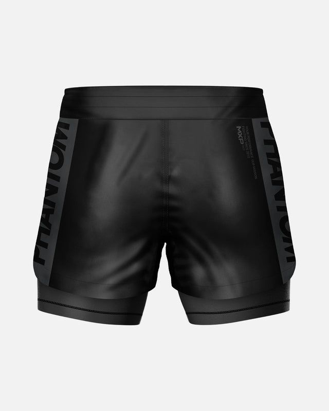 Shorts de compression Phantom Athletics Fusion 2in1 Apex – Noir/Gris