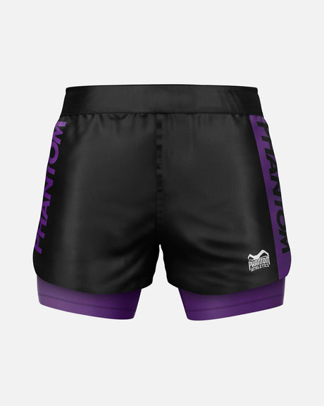 Calções de compressão Phantom Athletics Compressie Shorts Fusion-R 2in1 Ranked – Roxo