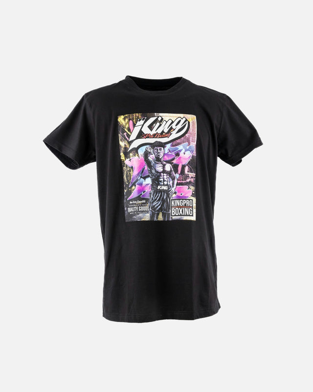 King Pro Boxing T-shirt Comic – Preto