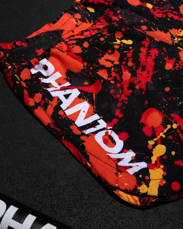 Phantom Athletics MMA-shorts Fusion Splatter – Rød