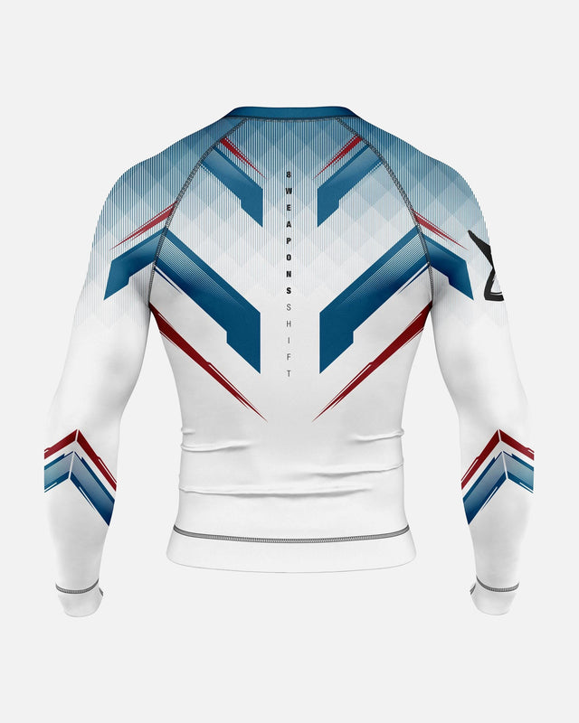 Rashguard 8 WEAPONS Shift – Bianco/Navy/Rosso