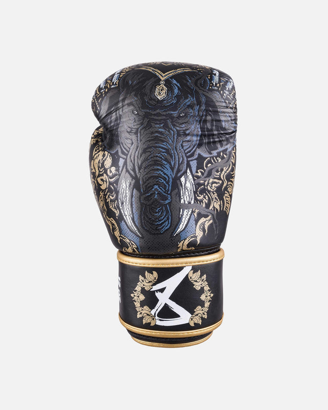 Mănuși de box 8 WEAPONS Three Elephants 2.0 – Negru/Auriu