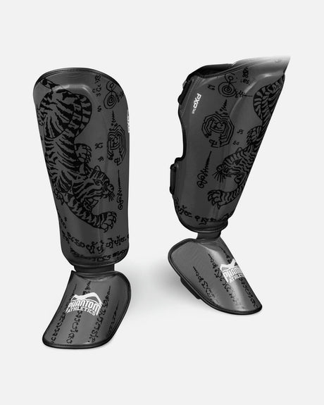 Ochraniacze na piszczele Phantom Athletics Muay Thai – Szare