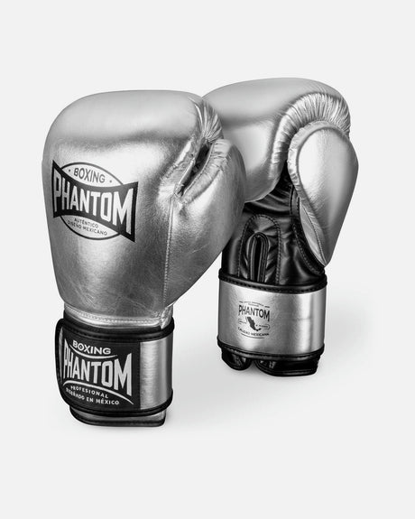 Rękawice bokserskie Phantom Athletics Mexico – Srebrne/Czarne