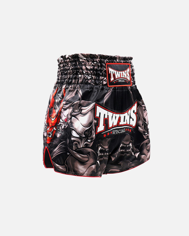 Shorts de Muay Thai Twins TTBL Kabuki – Noir