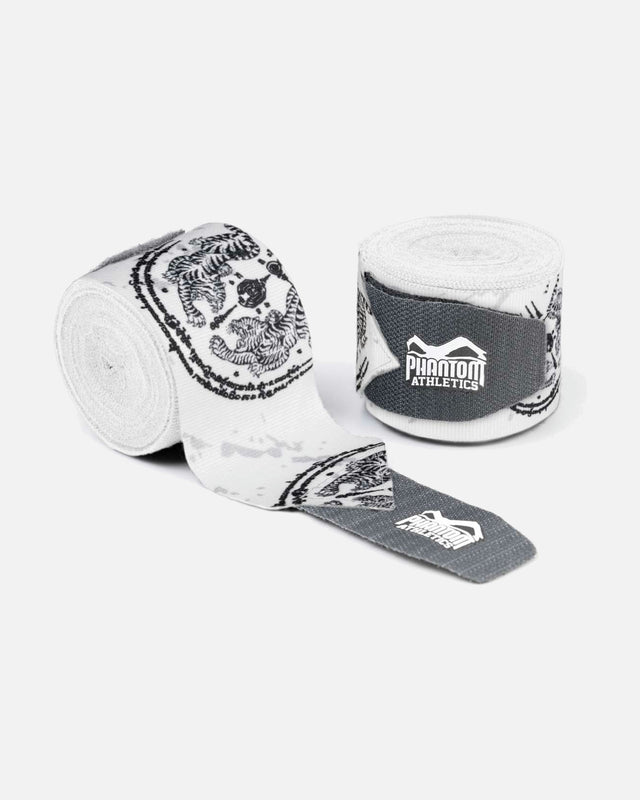 Bandaje de box Phantom Athletics Sak Yant – Alb