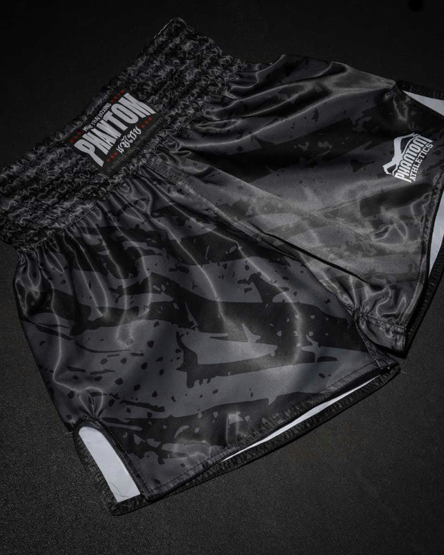 Pantaloni scurți Muay Thai Phantom Athletics Tiger Camo – Gri