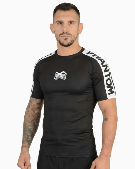 Phantom Athletics Rashguard EVO Apex Kurzarm – Schwarz