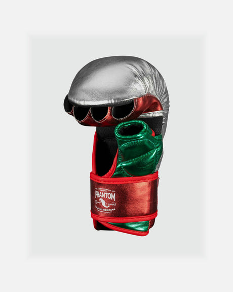 Phantom Athletics MMA-handskar Mexico – Silver/Grön/Röd