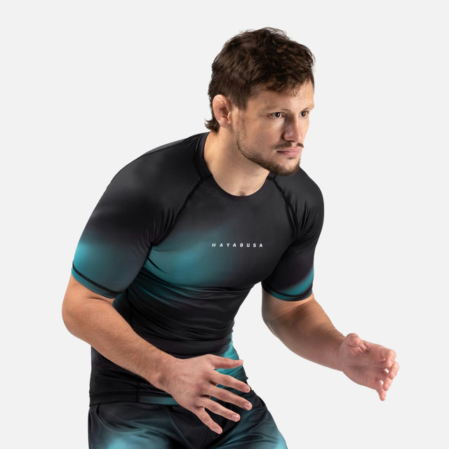 Hayabusa Rashguard Apex Nova Korte ærmer - Turquoise