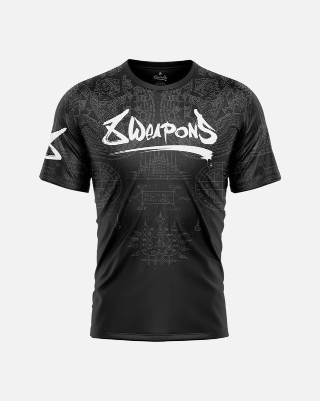 8 WEAPONS T-shirt Hanuman Yant – Preto/Cinzento