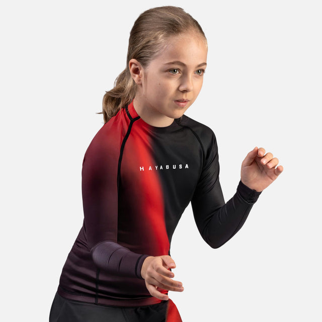Rashguard Hayabusa Apex Nova Manches Longues Enfant - Rouge