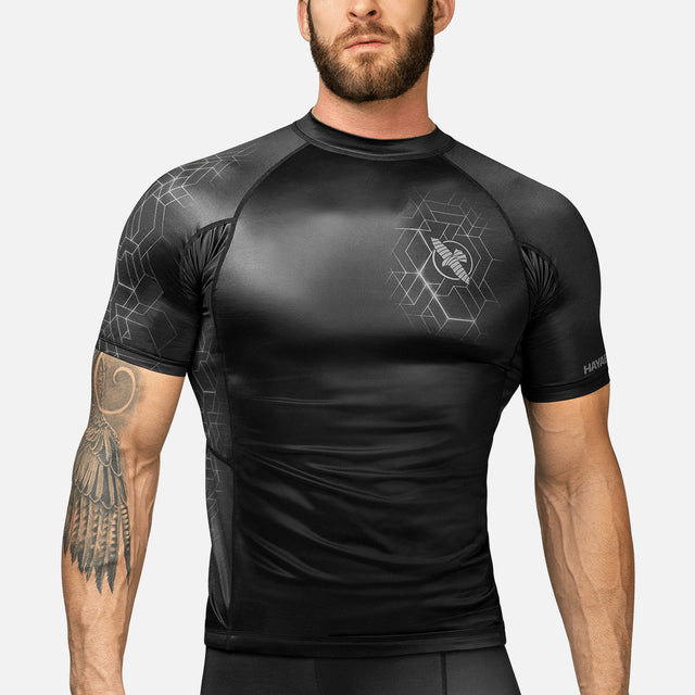 Hayabusa Rashguard Geo Krátký rukáv – Šedý