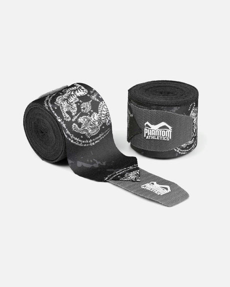 Ligaduras de boxe Phantom Athletics Sak Yant – Preto