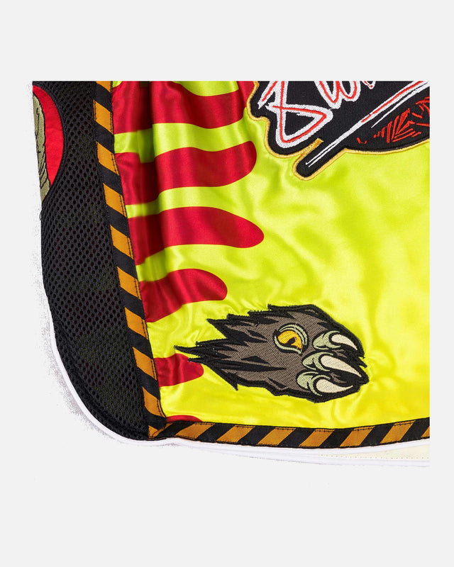 Pantalones de Muay Thai 8 WEAPONS Jurassic – Neon Verde/Rojo Sangre