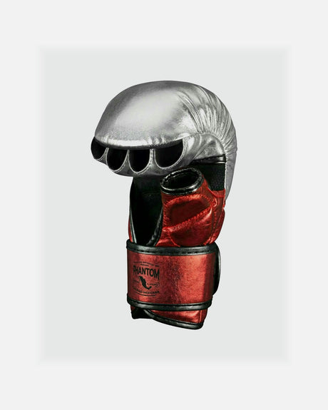Phantom Athletics MMA-handskar Mexico – Silver/Röd
